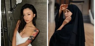 Japanese actress of 18+ films converted to Islam and ended her career in porn (5 photos + 3 videos)