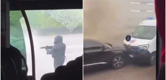 In France, a group of armed men attacked a prison convoy and freed a criminal (2 photos + 1 video)