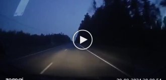 This is what happens when an oncoming car turns on its high beams