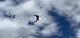 A parachuting demonstration in Honduras