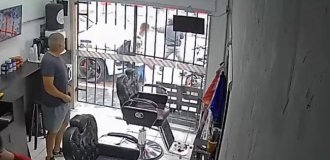 Полицейский обезвредил грабителя в Бразилии (2 фото + 1 видео)