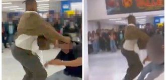 In Las Vegas, a teacher beat a student for making a racist remark (4 photos + 1 video)