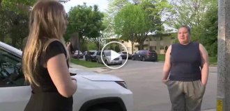 A teenager in a stolen car was featured in a news broadcast