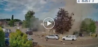 Gas explosion in a British home