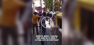 Вдарив дівчинку, а потім стягнув у неї телефон.