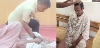 Мужчина,  переодевшийся в хиджаб, проник в женскую часть мечети  в Индонезии с целью подглядывания за женщинами (2 фото + 1  видео)