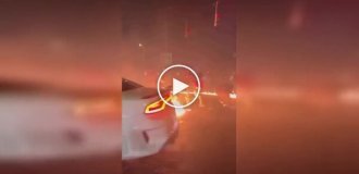 When a fire stunt gets out of control: burning shoes and an accident