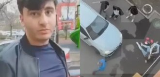 "Обычаи  у них такие": в России парень напал с ножом  на байкера после замечания о неправильной парковке (3 фото + 2  видео)