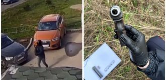 In Russia, a killer shot a local businessman (4 photos + 1 video)