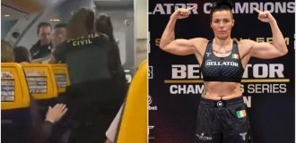 Жінка-боєць ММА побила двох поліцейських на борту літака (5 фото + 1 відео)