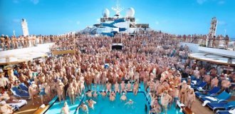 In the US, the first nudist liner set off on an 11-day trip to the Caribbean (3 photos)