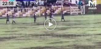 Eight football players were struck by lightning - one died