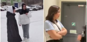 In Russia, a schoolgirl beat up her peers right in a shopping center, and then faked an apology on the Internet (2 photos + 2 videos)