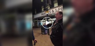 A man attacked a passerby over a hat.