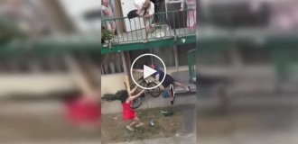 From words to deeds: A man was thrown from a balcony during a conflict