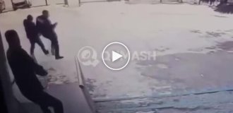 A Kazakh police chief shot his colleagues from a slingshot