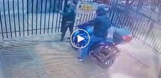 Attempt to steal a motorcycle ended in a shootout