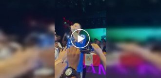 Spanish rapper Hades66 was hit in the head with a glass during a performance