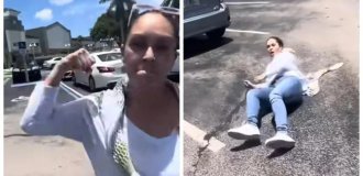 A woman attacked a YouTuber after he filmed her on video (6 photos + 1 video)