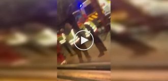 A Hungarian paramedic kicked a patient in the head