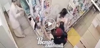 In Russia, men with weapons burst into a pharmacy, demanding drugs containing narcotic substances