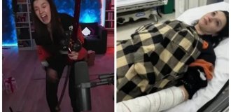 Дівчина отримала травму під час прямої трансляції (2 фото + 1 відео)
