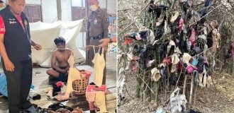 Masturbation tree: a man stole and used more than fifty underwear in Thailand (3 photos + 1 video)