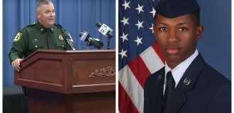 In the USA, a policeman mixed up the apartments and opened fire on an Air Force pilot (2 photos + 2 videos)