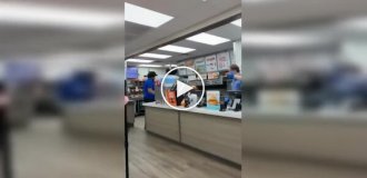 A customer suddenly attacked an employee