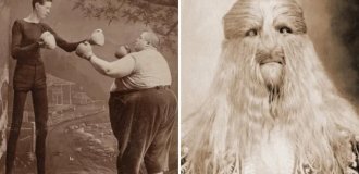 What circus performers looked like in the past and what raisins they used to attract attention (15 photos)