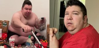 “It was the greatest social experiment”: a food blogger lost 113 kilograms and immediately had a large portion of food for lunch (5 photos + 2 videos)