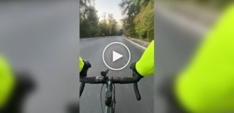 A cyclist collided with a tractor at high speed