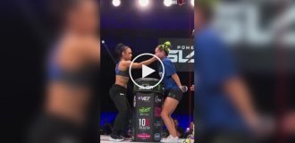 At a slapping tournament, one punch resulted in a broken nose