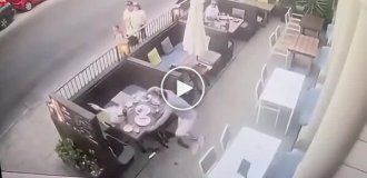 Чайка решила украсть еду не у того человека