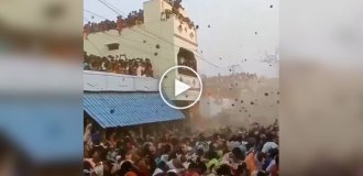 A joyful Indian festival where everyone throws cow dung at each other