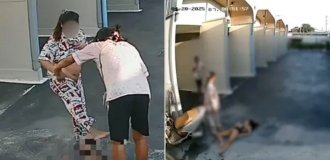 A pregnant abandoned wife beat her husband's mistress to death (2 photos + 1 video)