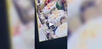 A woman relieved herself at a wedding under the table
