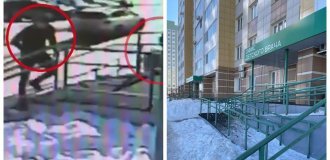 Ice Chunk from Roof Nearly Kills Man with 6-Month-Old Child in Tatarstan (3 Photos + 2 Videos)