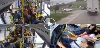 Автобус з пасажирами та без гальм розбив 16 транспортних засобів