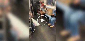 Мерзкое зрелище в метро Нью-Йорка