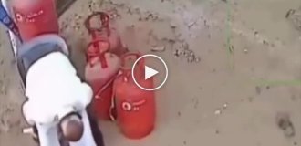 Сидеть вблизи газовых баллонов бывает крайне опасно