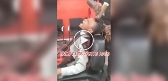 Father punished his son after mocking a classmate