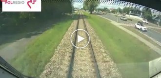 In Poland, a teenager riding an electric scooter crashed into a train.