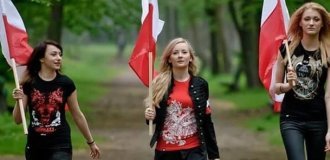 Симпатичные футбольные болельщицы из Польши