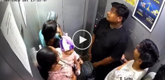A child got his hand trapped in an elevator