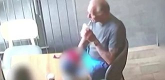 Eerie moment: Grandfather takes children to McDonald's after murdering their parents (4 photos + 1 video)