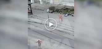 A naked, inadequate man attacked two pensioners