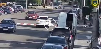 In Irpen, teenagers on an electric scooter flew into a car