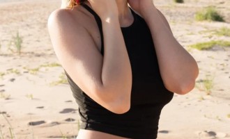 Agatha on the sandy shore