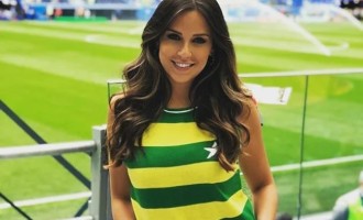 Attractive football fans from different countries